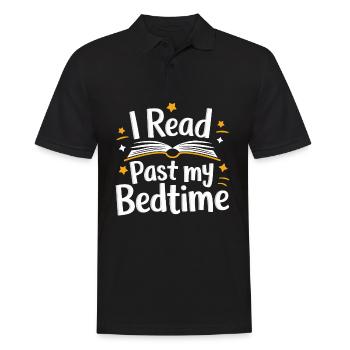 Bücher Buch lesen Bücherei Bibliothek Bücherwurm - Männer Poloshirt - Schwarz - Vorne - Kai (181cm)