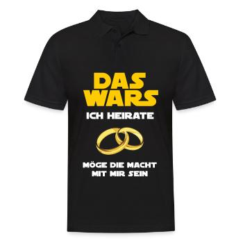 The Wars - I Marry - Bachelor Party - Men's Polo Shirt - black - Front - Kai (181cm)