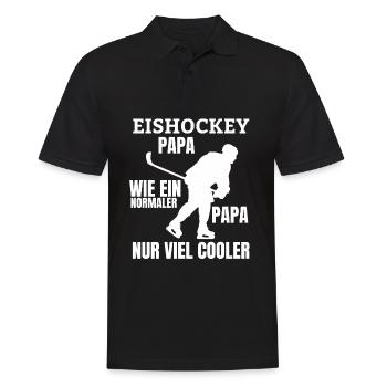 Eishockeyteam Papa Ice Hockey Vater Eishockey Dad - Männer Poloshirt - Schwarz - Vorne - Kai (181cm)