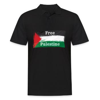 Free Palestine Palästina Frieden Freiheit - Männer Poloshirt - Schwarz - Vorne - Kai (181cm)