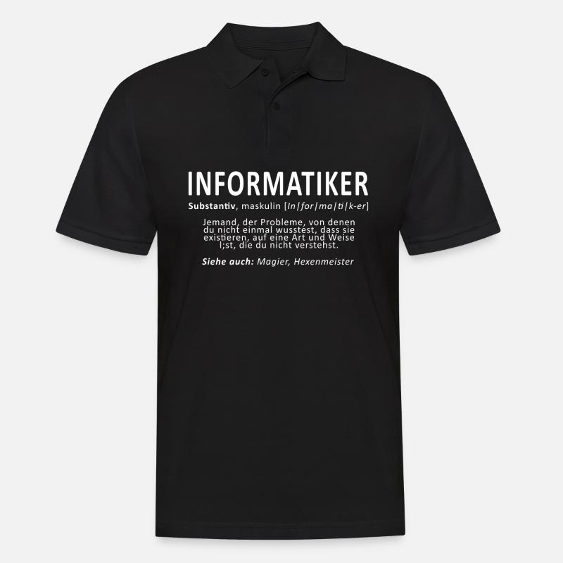 Computer Scientist PC Computer Internet Nerd Windows Lin - Men's Polo Shirt - black