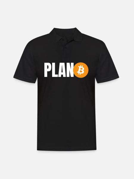 Plan B Bitcoin BTC - Männer Poloshirt - Schwarz