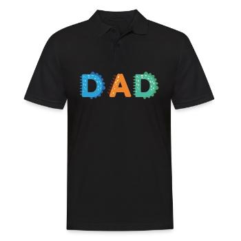 Dad of the Birthday Monster 1st Birthday Family - Men's Polo Shirt - black - Front - Kai (181cm)