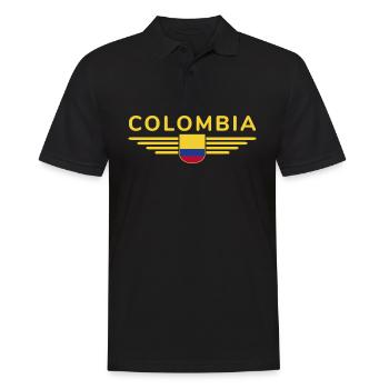 Colombia Design – Pour les vrais fans - Polo Homme - noir - Devant - Kai (181cm)