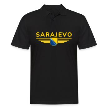 Sarajevo Bosnien Fan T-Shirt - Männer Poloshirt - Schwarz - Vorne - Kai (181cm)