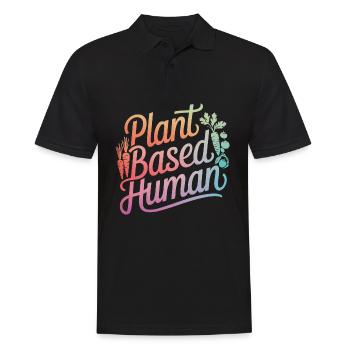 Végétarien Végétalien Végétarien Végétarien - Polo Homme - noir - Devant - Kai (181cm)