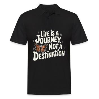 Schmetterling Monarchfalter Bunt Schmetterlinge - Männer Poloshirt - Schwarz - Vorne - Kai (181cm)