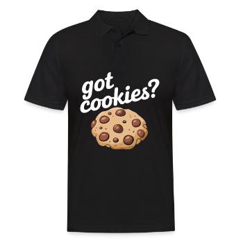 Cookies Cookie Keks Kekse Schokolade - Männer Poloshirt - Schwarz - Vorne - Kai (181cm)