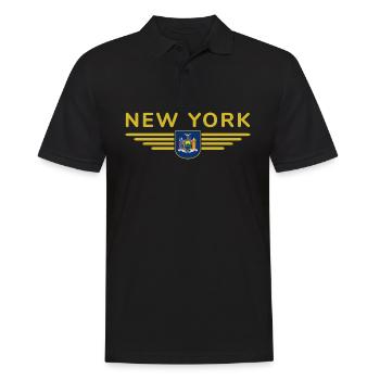 T-shirt de supporter de New York – Parfait pour les fans ! - Polo Homme - noir - Devant - Kai (181cm)