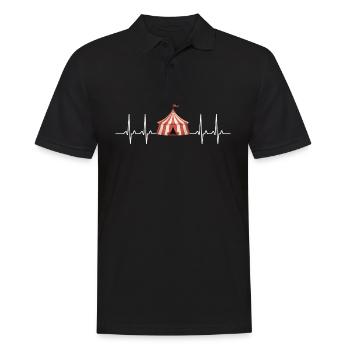 Zirkusliebhaber Zirkuskünstler Geschenkidee - Männer Poloshirt - Schwarz - Vorne - Kai (181cm)