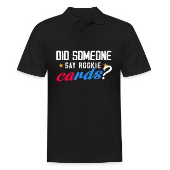 Did someone say rookie cards - Men's Polo Shirt - black - Front - Kai (181cm)