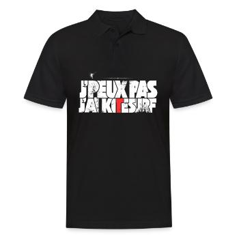 J'peux pas j'ai kitesurf - Polo Homme - noir - Devant - Kai (181cm)