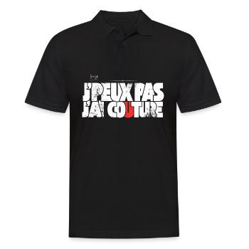 J'peux pas j'ai couture - Polo Homme - noir - Devant - Kai (181cm)
