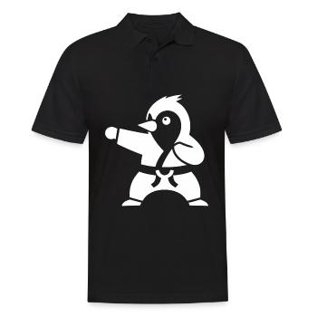 Pingouin Karaté Arts Martiaux Arts Martiaux Silhouette - Polo Homme - noir - Devant - Kai (181cm)