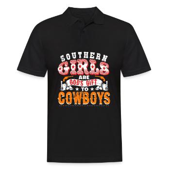 Banjo Country-Musik Rock Musik Country-Rock - Männer Poloshirt - Schwarz - Vorne - Kai (181cm)