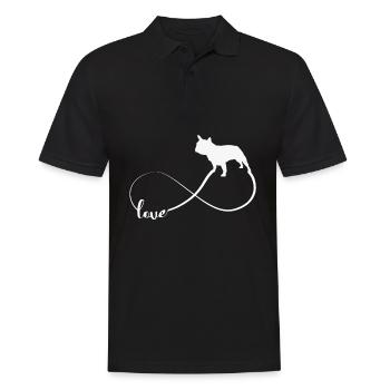 Bulldog, French, French Bulldog, Fr - Men's Polo Shirt - black - Front - Kai (181cm)