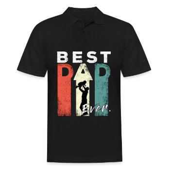 Best Dad Ever Retro Best Dad Expectant Dad - Men's Polo Shirt - black - Front - Kai (181cm)