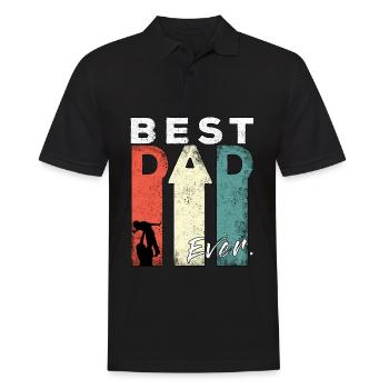 Best Dad Ever Retro Best Dad Expectant Dad - Men's Polo Shirt - black - Front - Kai (181cm)