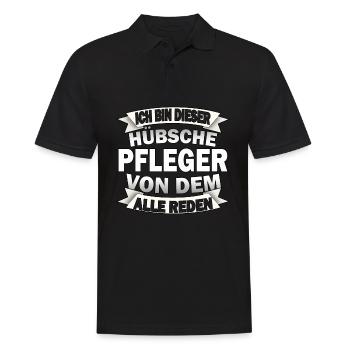 Lustige Pfleger Spruch Krankenpfleger Altenpfleger - Männer Poloshirt - Schwarz - Vorne - Kai (181cm)