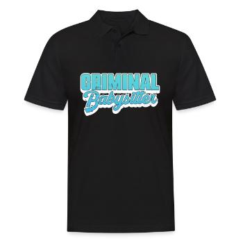 Criminal Babysitter - Correction Officer Prison - Männer Poloshirt - Schwarz - Vorne - Kai (181cm)