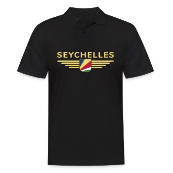 Seychelles fans: T-shirts for island dreams - Men's Polo Shirt - black - Front - Kai (181cm)