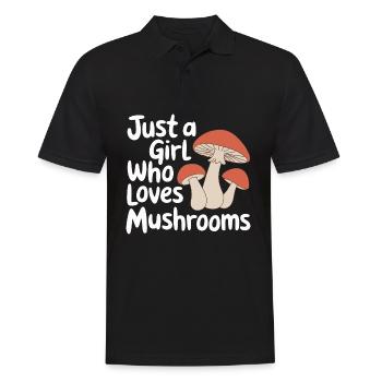 Mushroom Mushrooms Funghi Mushroom - Men's Polo Shirt - black - Front - Kai (181cm)
