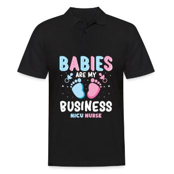 Nicu infirmière conseils bébé infirmière bébé sage-femme - Polo Homme - noir - Devant - Kai (181cm)