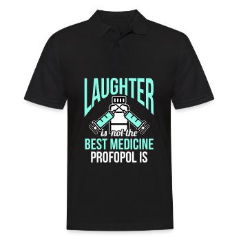 Propofol anästhesie anästhesiologie anästhesist - Männer Poloshirt - Schwarz - Vorne - Kai (181cm)