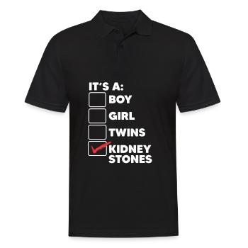 Nierensteine Organ Niere Nieren Steine Patient - Männer Poloshirt - Schwarz - Vorne - Kai (181cm)