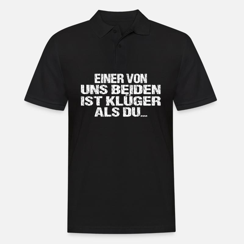 Spruch - Männer Poloshirt - Schwarz