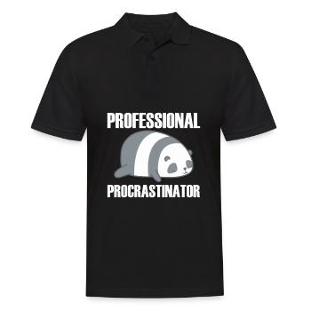 Prokrastination Aufschieben Aufschieber Student - Männer Poloshirt - Schwarz - Vorne - Kai (181cm)