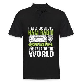 Amateur Radio Ham Radio Radio Radio Amateufunker - Men's Polo Shirt - black - Front - Kai (181cm)