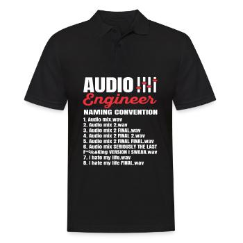 Sound Engineer Sound Engineer Sound Engineer Music DJ - Men's Polo Shirt - black - Front - Kai (181cm)