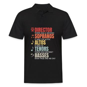 Directeur musical Musique Chef de choeur Orchestre - Polo Homme - noir - Devant - Kai (181cm)