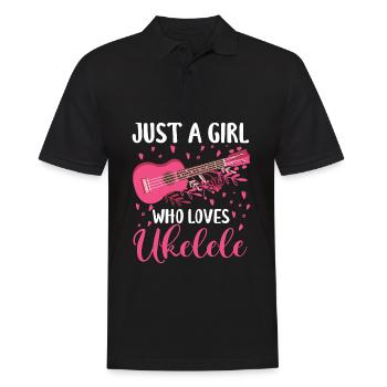 Ukulele Player Musical Instrument Guitar Uke Hawaii - Men's Polo Shirt - black - Front - Kai (181cm)