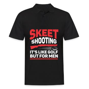 Schießsport Tontaubenschießen Tontaube Schießen - Männer Poloshirt - Schwarz - Vorne - Kai (181cm)