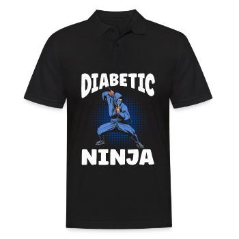 Diabetic Ninja Diabetes Warrior Awareness Sugar - Men's Polo Shirt - black - Front - Kai (181cm)