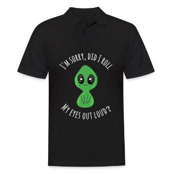 Tut mir leid, habe ich meine Augen laut verdreht - Männer Poloshirt - Schwarz - Vorne - Kai (181cm)