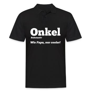 Patenonkel Onkel - Männer Poloshirt - Schwarz - Vorne - Kai (181cm)