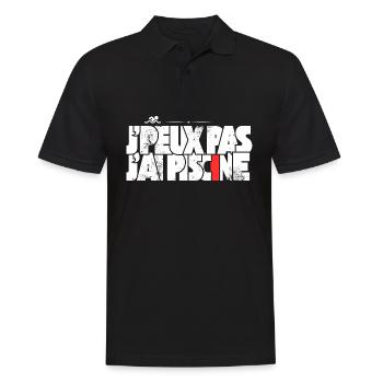 J'peux pas j'ai Piscine - Polo Homme - noir - Devant - Kai (181cm)