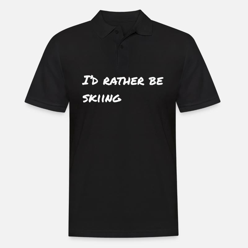 I'd rather be skiing - Men's Polo Shirt - black