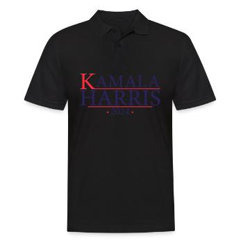 Kamala 2024 - Kamala Harris 2024 für die Präsidentin - Männer Poloshirt - Schwarz - Vorne - Kai (181cm)