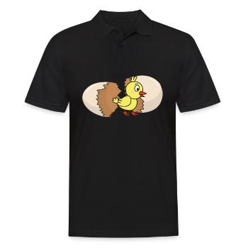 Poulet volaille poulets de poule oeuf oeuf de pâques oeuf de pâques - Polo Homme - noir - Devant - Kai (181cm)