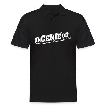 Ingenieur T Shirt Design Genie - Männer Poloshirt - Schwarz - Vorne - Kai (181cm)