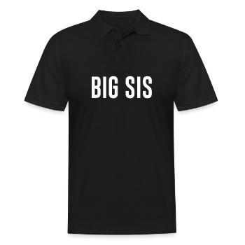 Big Sis Große Schwester Geschwister Geschenk - Männer Poloshirt - Schwarz - Vorne - Kai (181cm)