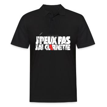 J'peux pas j'ai Clarinette - Polo Homme - noir - Devant - Kai (181cm)