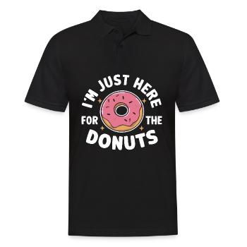 Donut Donuts Süßigkeiten Bagel - Männer Poloshirt - Schwarz - Vorne - Kai (181cm)