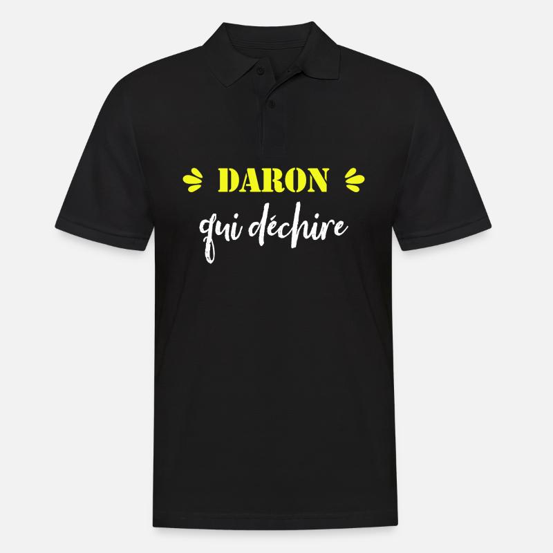 Daron, der reißt - Männer Poloshirt - Schwarz