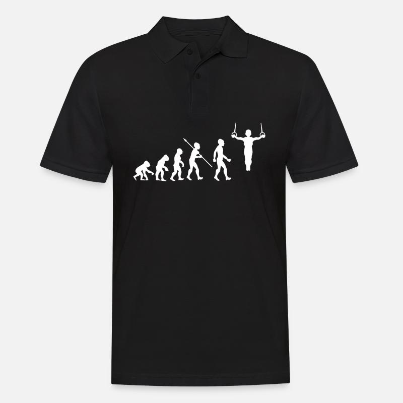 Evolution Gymnastik Turnen Akrobatik Geräteturnen - Männer Poloshirt - Schwarz