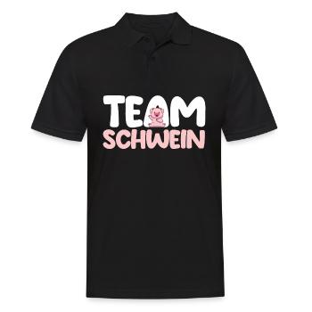 Ferkel Landwirt Bauer Bauernhof Schweine - Männer Poloshirt - Schwarz - Vorne - Kai (181cm)
